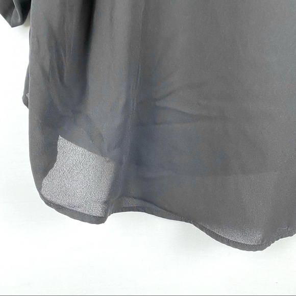 Torrid Black Chiffon Semi-Sheer 3/4 Sleeve Blouse EUC - Picture 5 of 12